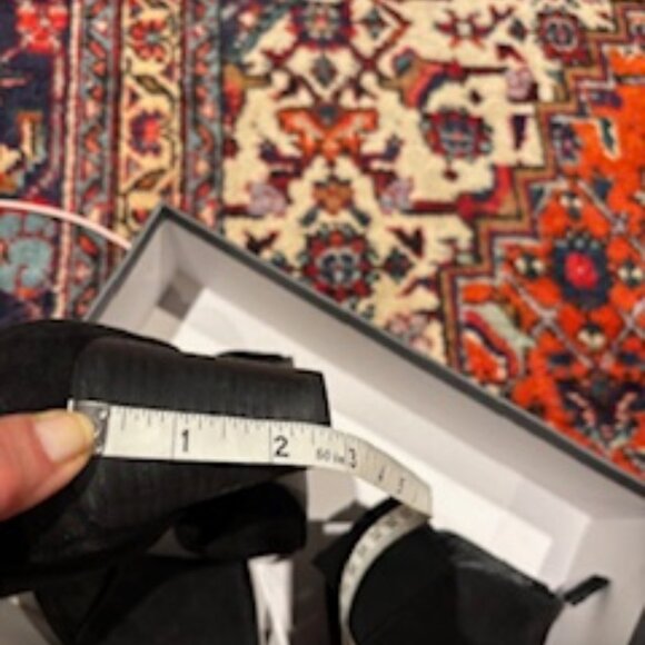 Eileen Fisher Chat-Su Dress Pump Sandal In Black Suede Stretch 8M - Picture 9 of 9